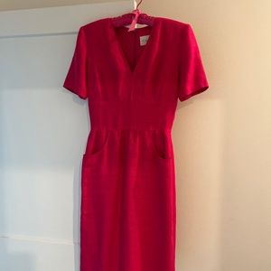 Vintage Oscar De La Renta Pink MIDI Dress